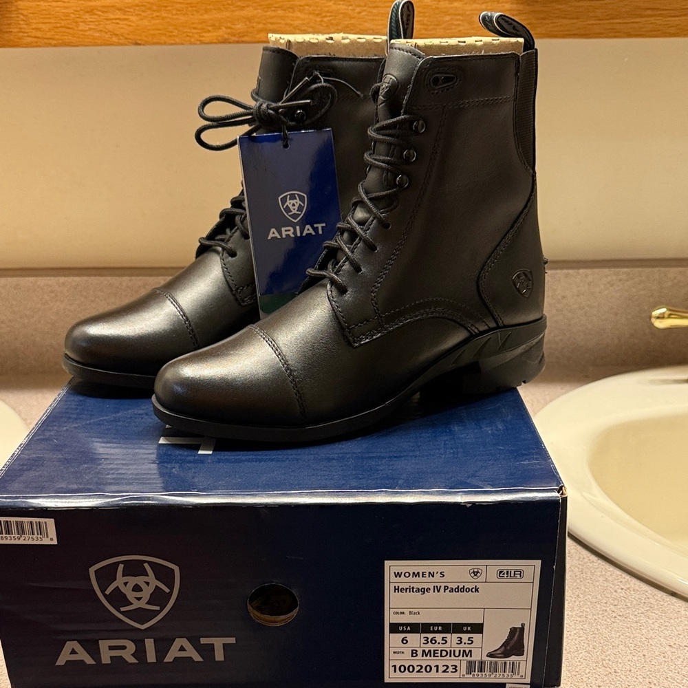Ariat Women's Black Heritage IV Paddock Boots